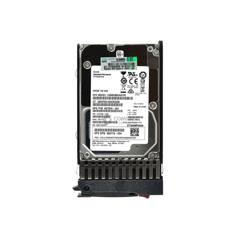 785407-001 HP HDD 300GB 15K SAS 12G 2.5" SFF